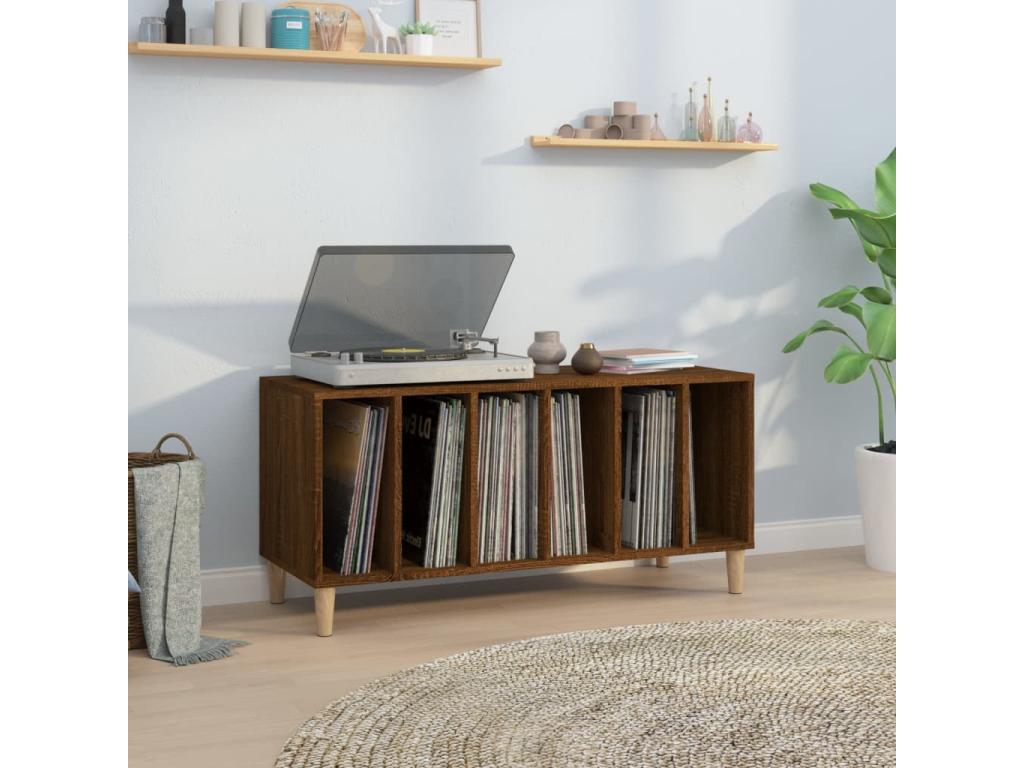 Armoire à disques chêne marron 100x38x48 cm bois d'ingénierie DCTV86768
