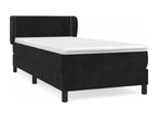 Lit à sommier tapissier avec matelas Noir 100x200 cm Velours BWPA63062