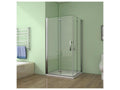 Cabine de douche pivotante et pliante 100x70x195cm en 6mm verre securit anticalcaire poignée en inox PWGT27252