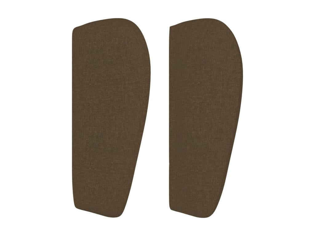Tête de lit avec oreilles Marron Foncé 83x23x78/88 cm Tissu STDO54801