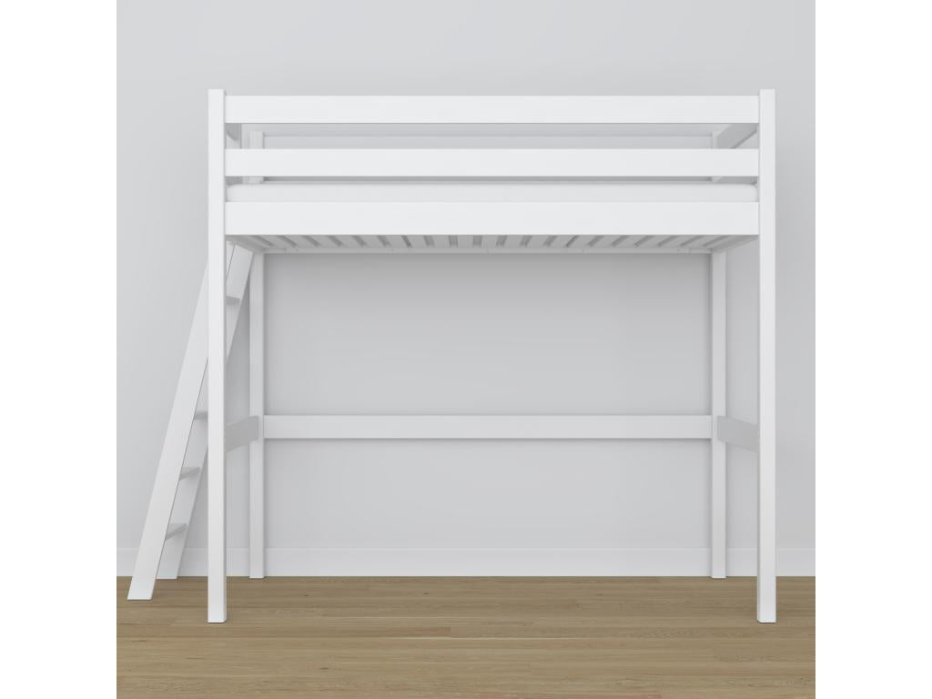 Wooden loft bed N02 White 100x190 YETP00264