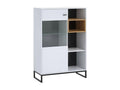 Ventoriq 107 White - Oak Display Cabinet with Doors. Number of Doors: 2. 130cm. CJYF45025