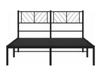 Cadre de lit métal avec tête de lit noir 120x190 YLFS35319