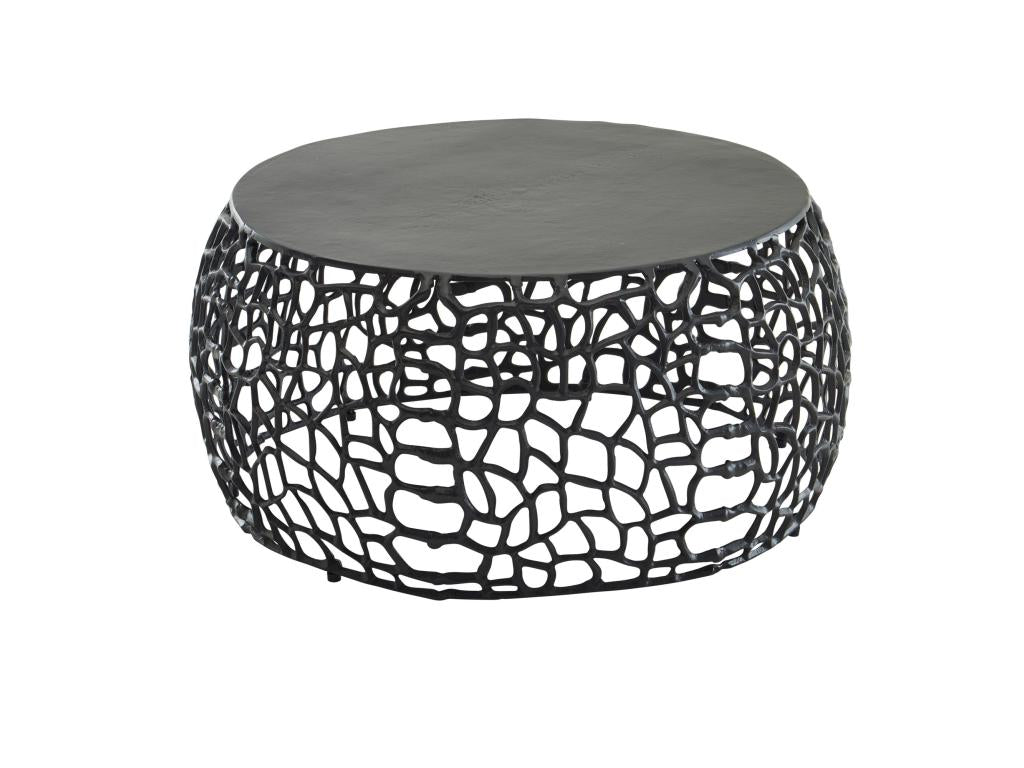 Table Basse Ronde Métal 66x66x30 cm Petite Table de Salon Moderne XAVU77846