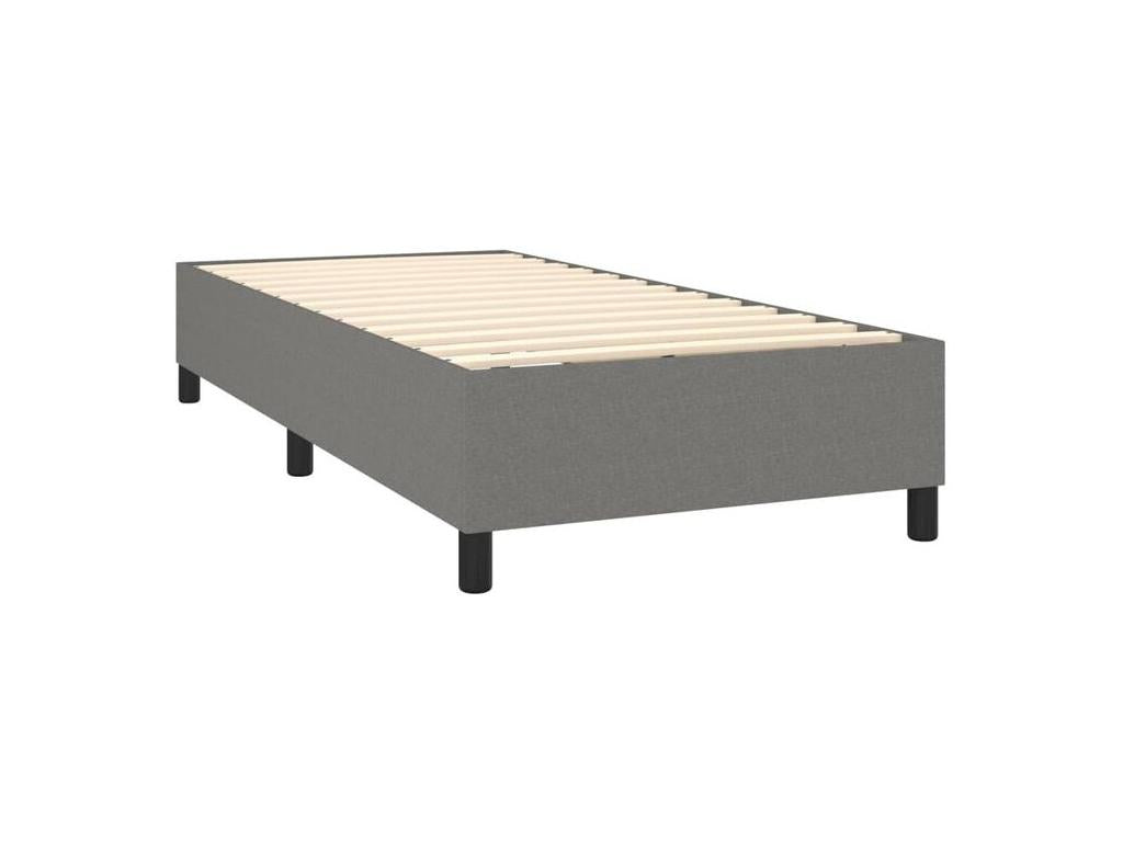 Sommier à Ventoriq de lit et matelas Gris foncé 90x190 Tissu SEEZ78403