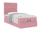 Cadre de lit Lumenao avec matelas rose 90x200 cm velours NQOT35095