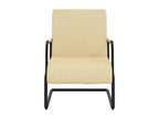 Cream Faux Leather Cantilever Chair QYJG08912
