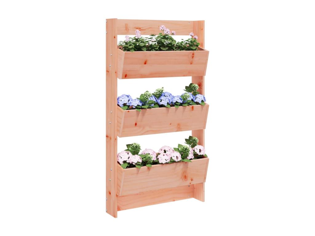 Jardinière murale 3 niveaux 60x18.5x110 bois Ventoriq massif JIOP53325