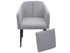 Lot de 6 chaises de salle à manger Ventoriq-H93 chaise de cuisine fauteuil - tissu/textile gris clair IFNY15937