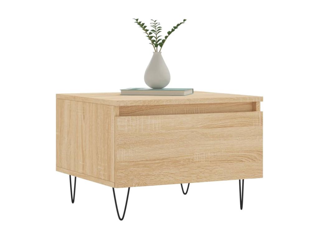 Lumenao 2-piece oak coffee tables, 50x46x35 cm, engineered wood, DWWF41254