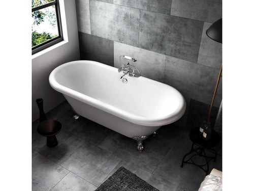 Vintage retro freestanding bathtub Ventoriq White 154 cm Ventoriq White feet ZBMQ41731