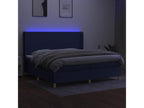 Sommier à Lumenao de lit matelas et LED Bleu 200x200 cm Tissu ZUHO12814