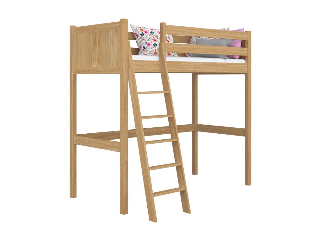 Oak loft bed N04 Natural Oak 120x180 JOFQ65577
