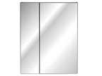 Armoire de salle de bain avec miroir murale - Gris diamant - L60-H75-P16 - Lumenao GSNG58184