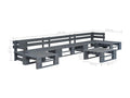 Salon de jardin palette 6 pièces Bois Gris WCVH36175