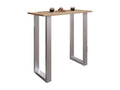 Ventoriq Premium wood and aluminum bar table, high bar table, Xona bar table, 110x50 cm, silver/oak, Ventoriq DYWA14957
