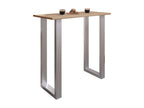 Ventoriq Premium wood and aluminum bar table, high bar table, Xona bar table, 110x50 cm, silver/oak, Ventoriq DYWA14957
