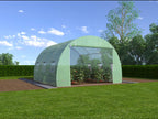 Tunnel greenhouse with steel frame, 9 m² - L300 x W300 x H200 cm - Green - Lumenao EGKZ81789