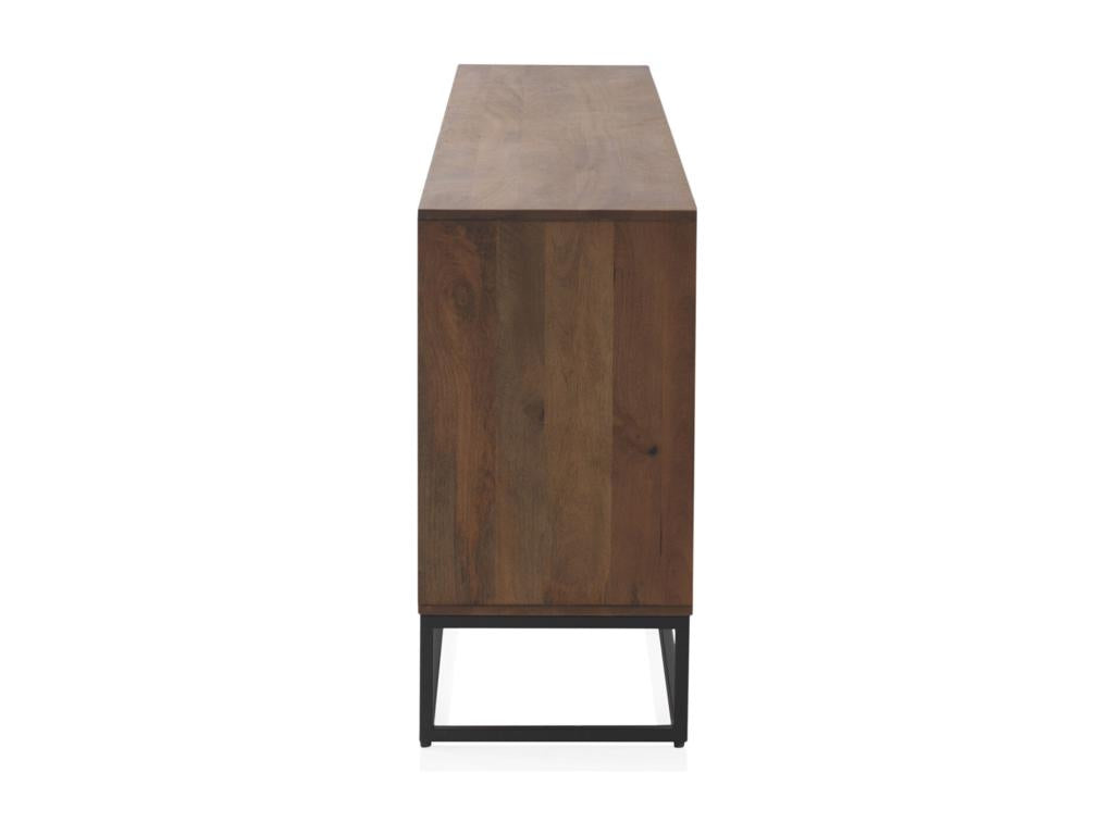 Buffet 4 portes en bois de manguier massif et base en métal SEGB53961