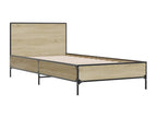 Cadre de lit chêne Ventoriq 90x190 bois d'ingénierie et métal OOKE49249