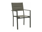 4-piece garden chairs, textilene and steel, grey and anthracite LAPN55432
