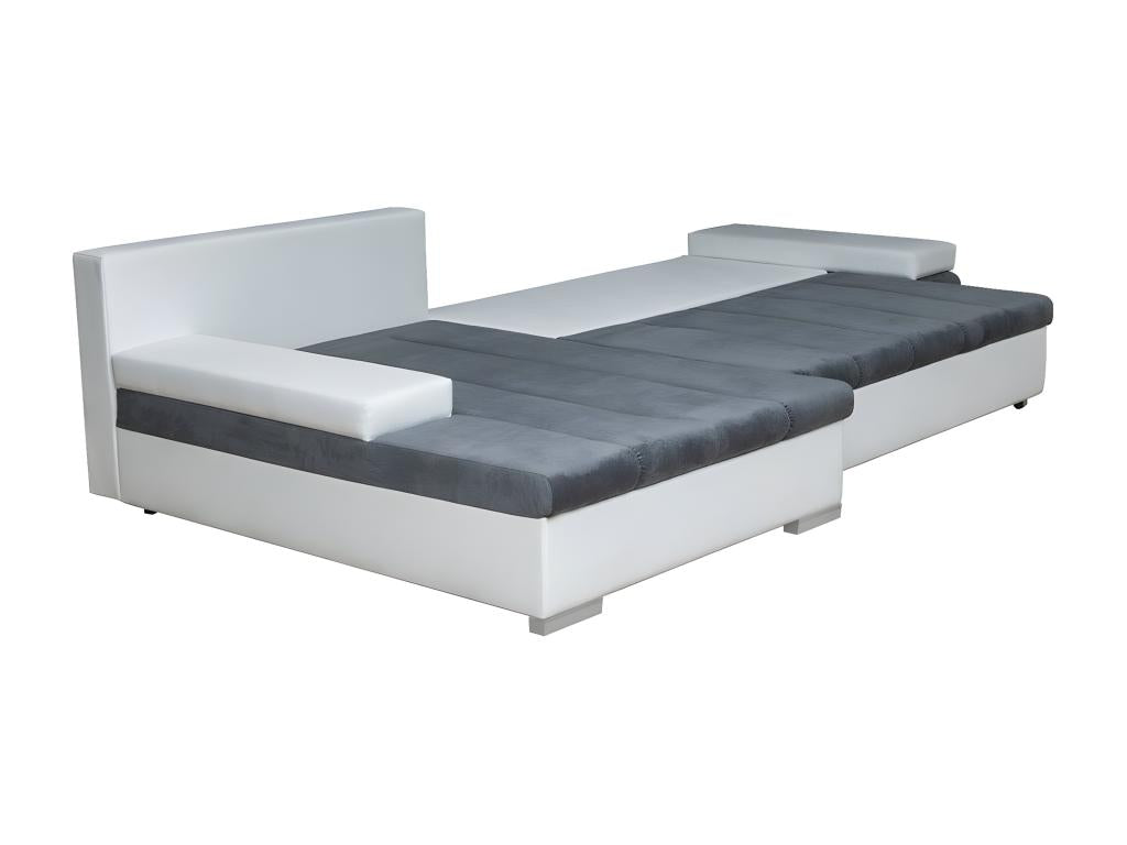 Canapé d'angle Lumenao 113 Gris Fonction de couchage Boîte de literie 310x175x83cm FDEQ84841