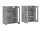 Armoires murales 2 pièces gris béton bois d'ingénierie JLWL34045