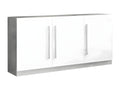 Boislis - Ensemble Salon Séjour Blanc et Marbre Meuble TV Buffet Table 160cm LIWB36396