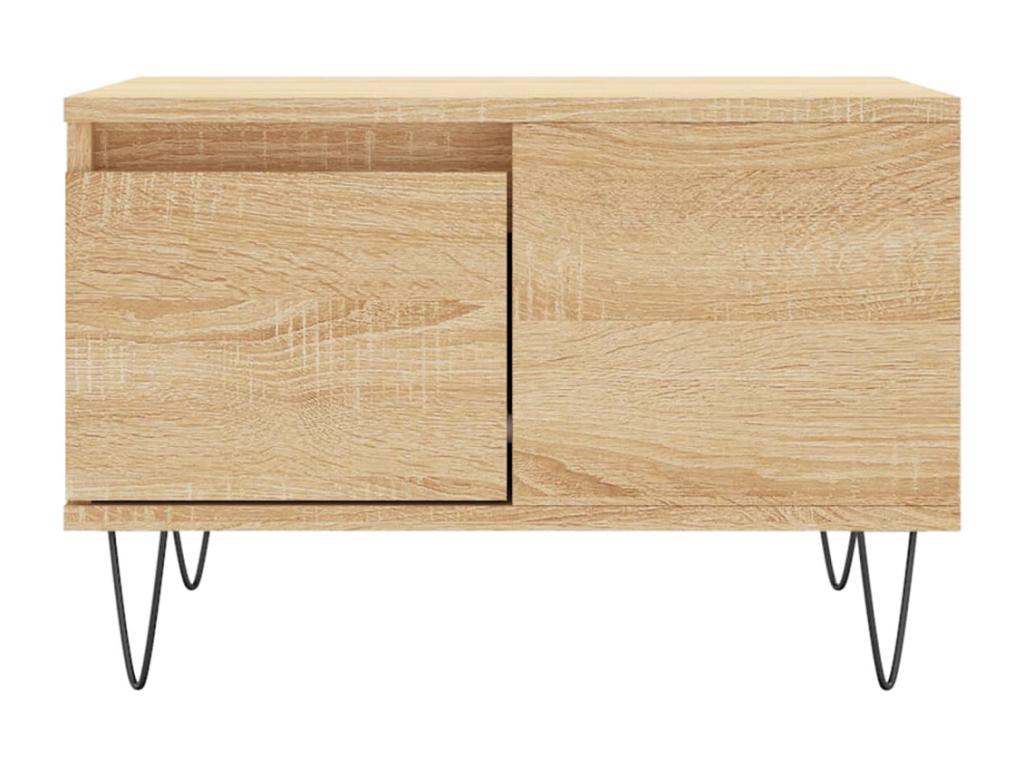 Table basse chêne Ventoriq 55x55x36.5 cm bois d'ingénierie TYLK77660