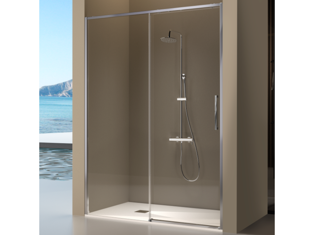 Paroi de douche fixe porte coulissante Ventoriq 111-113.6 cm YMIV46126