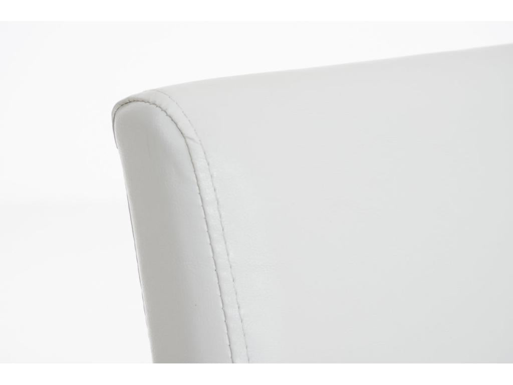 Chaise de salle à manger x1 design moderne en PVC blanc et pieds en bois marron 10 0002019 NCTS49369