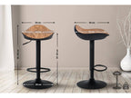 Bar stool x1, brown metal, 39x40x66 cm, 10 0004529 NYMA02773