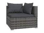 Salon de jardin meuble résine grise 70x70x60.5 cm 02 0016867 FXYW13651