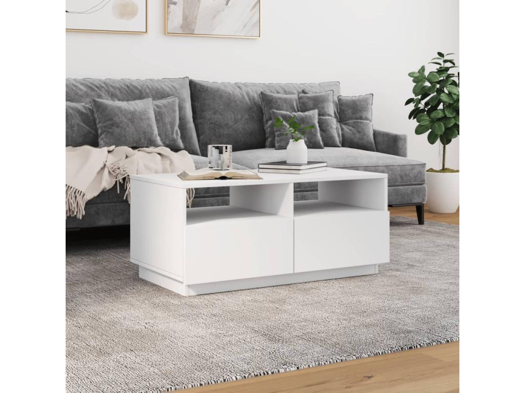 Table basse avec Boislisères LED blanc 90x49x40 UHTB14765