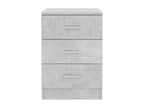Table de chevet Gris béton 38x35x56 cm Bois d'ingénierie ROIK03693