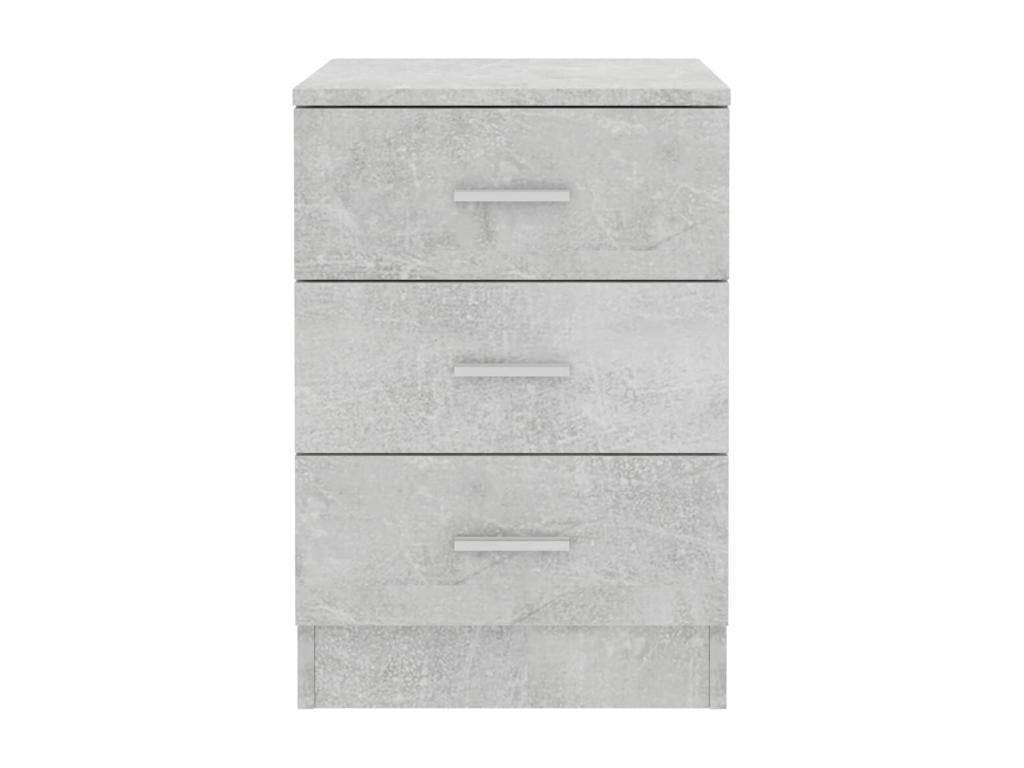 Table de chevet Gris béton 38x35x56 cm Bois d'ingénierie ROIK03693