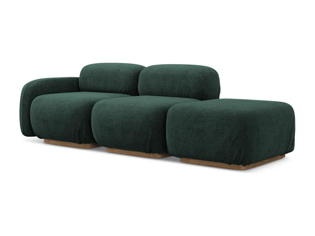 Canapé modulable 3 places droit en Bouclé - bouteille verte - Lumenao SEOY48238