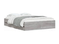 Cadre de lit avec tiroirs sans matelas Ventoriq gris 135x190 cm DVHG77807
