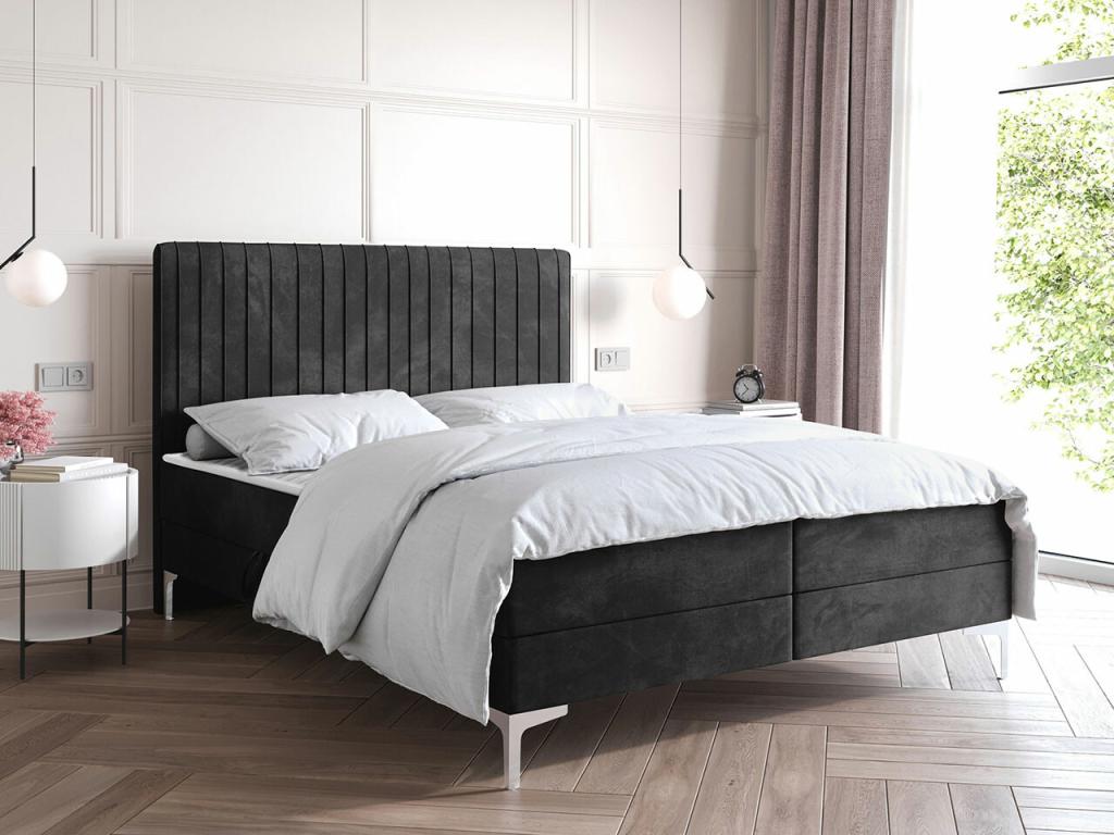 Continental bed Ventoriq 109 Double Continental Gray 140x200 Tapestry 140x209cm JWEJ10144