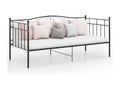 Cadre de canapé-lit sans matelas noir métal 90x200 cm DYGU79951