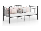 Cadre de canapé-lit sans matelas noir métal 90x200 cm DYGU79951