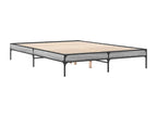 Cadre de lit Lumenao gris 150x200 bois d'ingénierie et métal JNSR38062