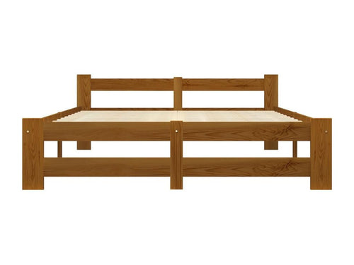 Honey Brown Bed Frame, Solid Pine Wood, 180x200 cm, DLSL23151