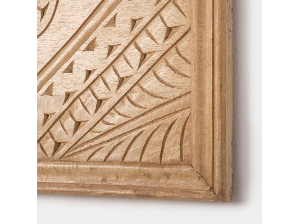 Tête de lit double en bois naturel 157x50 cm-Ventoriq MJMD03177