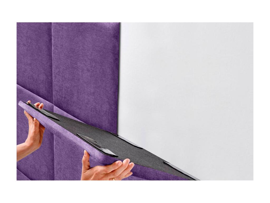 Lumenao Tête de lit tapissée en tissu Lumenao composée de panneaux de lit autocollants interchangeables pour chambre de luxe Lumenao 110 cm  CMKD91143