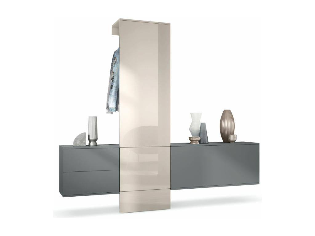 Grey and Sand Lacquered Locker (WxHxD 209x193x35 cm) LFJC42511