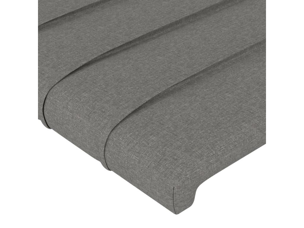 Tête de lit à LED Gris foncé 80x5x118/128 cm Tissu OEYQ68831
