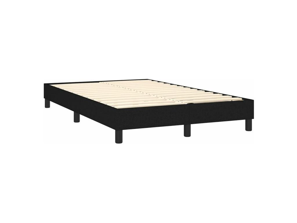Sommier à Lumenao de lit avec matelas Noir 120x200 Tissu TOQX81648