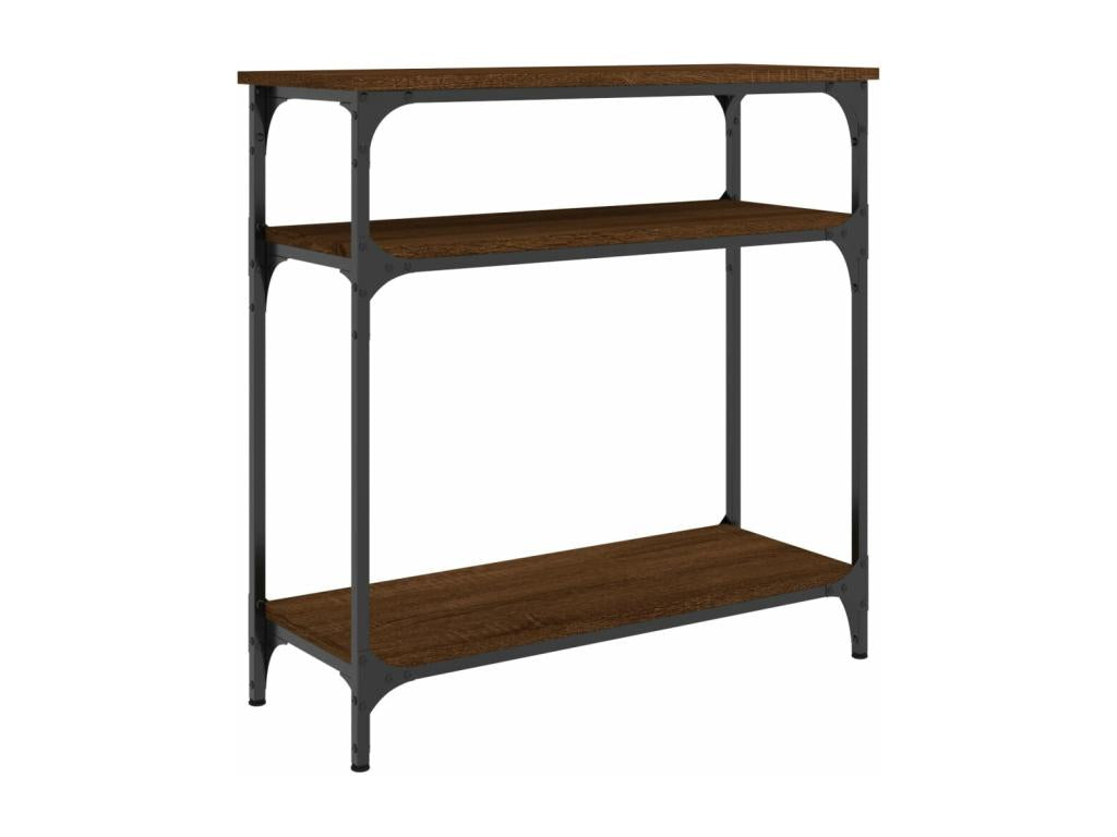 Console table in brown oak, 75x29x75 cm, engineered wood, TAKA39001