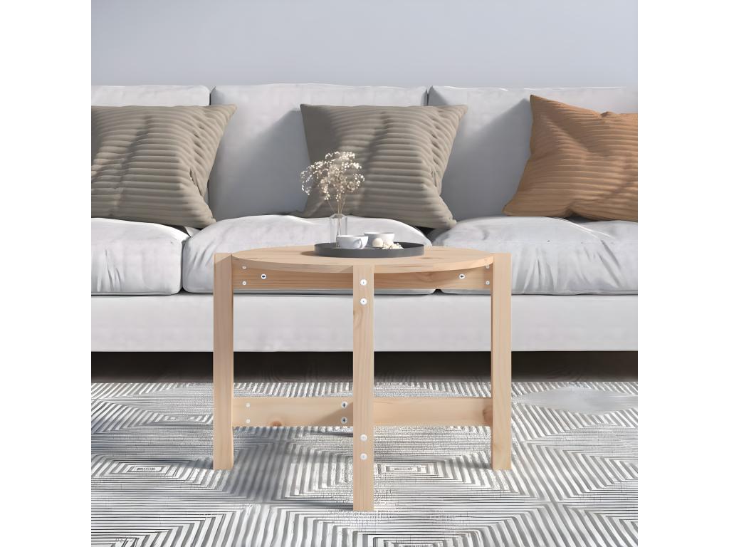 Table basse 62.5x45 cm Bois massif de pin SBAU87679